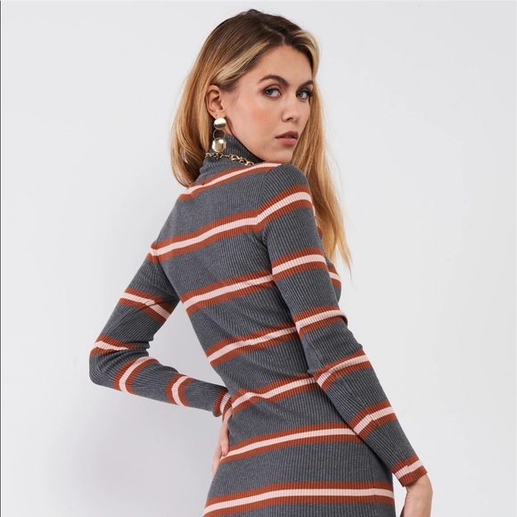 Fall Leaves Turtleneck Knit Midi - Picture 3 of 3